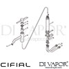 Cifial 32401MI.U Mini Round Chrome Black Tall Mono Basin Mixer Tap Dimension